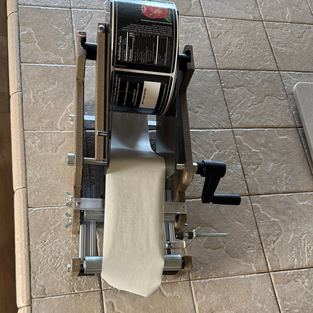 Manual Label Dispenser with White Tissue Feed - Unbranded